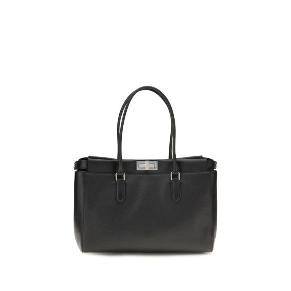Fendi Black Calf Leather Bos Taurus Shoulder Women's Bag